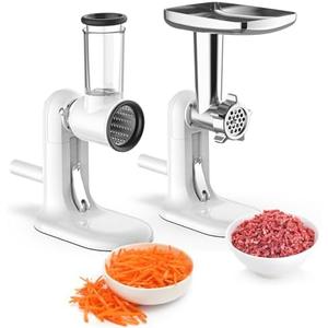 Cofun Manual Meat Grinder and Cheese Grater Machine, Manual Machine with Meat Grinder Sausage Stuffer Attachment and Slicer Shredder Attachment for Fruit, Vegetables, Nuts, Easy to Clean