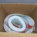 FONUNO Vinyl Wall Base Baseboard Molding Trim 4" Flexible Self Adhesive Rubber Wall Base Moulding Trim Peel and Stick Design, 4 Inch x 200 Feet, White