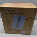 TIPGO Slim Bathroom Trash Can with Lid Soft Close, Step Pedal, 6 Liter / 1.6 Gallon Stainless Steel Trash Bin, Small Garbage Cans for Bedroom, Office, Kitchen (White)