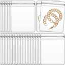 GSXRB PVC Anti Tarnish Jewelry Bags,Jewelry Bags Clear Plastic. Jewelry Pouch for Jewelry Rings and Earrings (100 pcs3.14x4.72 inches)