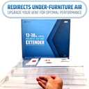 Powerful Magnetic Air Vent Extender for Floor Under Furniture - Sturdy & Durable - Super Strong Neodymium Magnets (Upgraded Patented Design) - 1.6" (H) x 14.5" (W) x Adjustable 13” to 38” Max Length