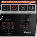 30 Inch Electric Cooktop 4 Burner - Built-in(29.13"x19.3") Ceramic Stove 6700W, 30" Radiant Electric Cooktop with Timer, Safety Lock, Pause, Dual Ring, 220V - 240V Hard Wired (Black Knob), 30.3" x 20.5"