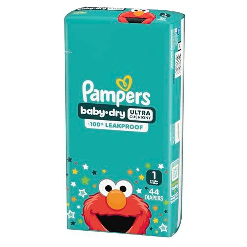 Pampers Diapers - Baby Dry - Size 1, 44 Count, Absorbent Disposable Infant Diaper