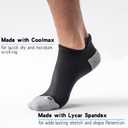 6 Pairs Cushioned No Show Tab Socks - Compression Low Cut Ankle Socks, Anti-Blister & Wicking for Athletic Running (XL)