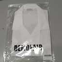 Men's Short Sleeve Button Down Shirt Cuban Collar Anti-Wrinkle Shirt Casual Summer Beach Shirt (White, XL)