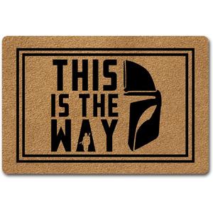 MjiejieM Funny Doormats This is The Way Indoor Floor Welcome Mat for Entrance Way Rubber Back for Front Door Indoor Outdoor Cute Rugs 23.6"(L) x 15.7"(W)