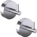 AZW Towel Hooks for Bathrooms, 2 Pack Heavy Duty Stainless Steel Hand Towel Holder Wall Mount Coat Rack Shower Bath Robe Hook Door Hanger for Kitchen Bedroom Hotel(Chrome)