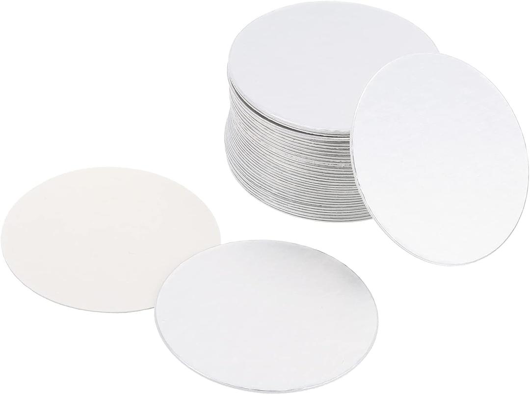 PATIKIL 38mm/1.5" Aluminum Foil Cap Liner, 150 Pack Resistant Tamper Induction Heat Sealer Sealing Liners for PE Plastic Bottle Jar Lid