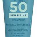 Blue Lizard SENSITIVE Mineral Sunscreen with Zinc Oxide, SPF 50+, Water Resistant, UVA/UVB Protection with Smart Cap Technology - Fragrance Free, 3 oz. Tube