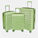 Lightweight Luggage with Spinner Wheels & YKK Zipper, 3-Piece Travel Suitcase ABS+PC Hardshell Luggage Set with TSA Lock, Light Avocado Green (20+24+28 inch)