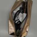 Travel Blow Dryer Brush in one, Dual Voltage 110V-240V Mini Hot Air Brush, Hair Trends Nano Titanium 2 Inch One Step Hair Dryer and Styler Volumizer Oval Shape (White & Rose Gold)