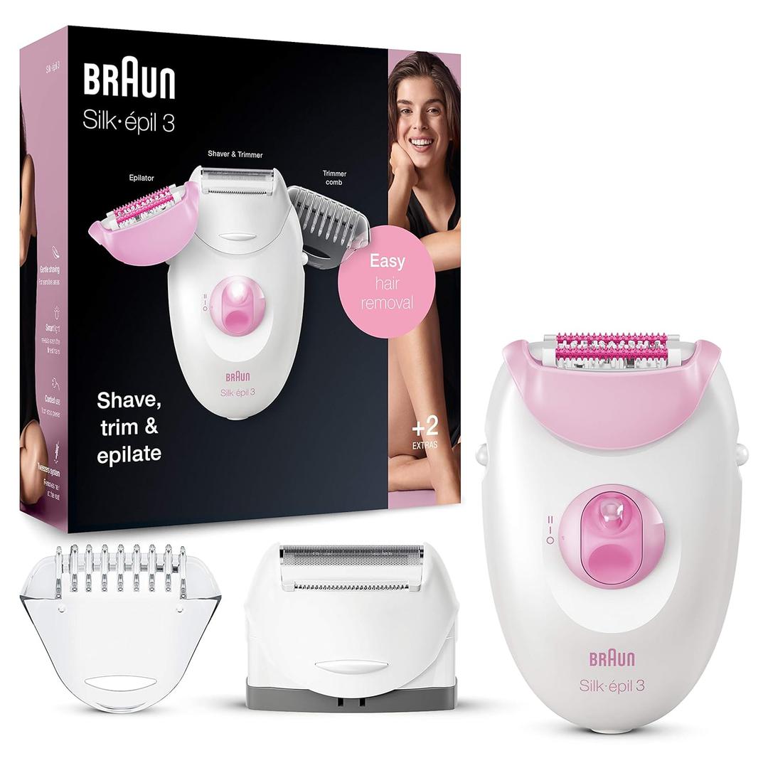 Braun Epilator Silk-epil 3 3-270, Hair Removal Device, Epilator for Women, Shaver & Trimmer, Hair Removal (5 Count (Pack of 1))