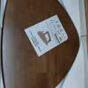 Solid Wooden Modern Triangle Coffee Table: Unique Funky Coffee Tables for Living Room, Oval Mid-Century Irregular Abstract Tea Tables for Patio Office Balcony Bedroom (Walnut, 33" L x 22" W x 16" H)