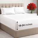 Extra Deep Pocket Queen Sheet Set - 4 Piece Breathable & Cooling Bed Sheets - Hotel Luxury Sheet Set - Soft, Wrinkle Free & Comfy - Easily Fits Extra Deep Mattresses - Deep Pocket Antique White Sheets