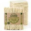 Natural Loofah Dish Sponge (Pack 30) Multipurpose Dish Sponges - 100% Biodegradable Compostable Dishwashing Scouring Pad Zero Waste (2.75" x 2.75" Each)