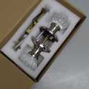 Cielsa Dawn Glass Door Knobs Interior with Lock, Satin Nickel Door Handles, Crystal Door Knobs with Lock(Satin Nickel, Privacy)