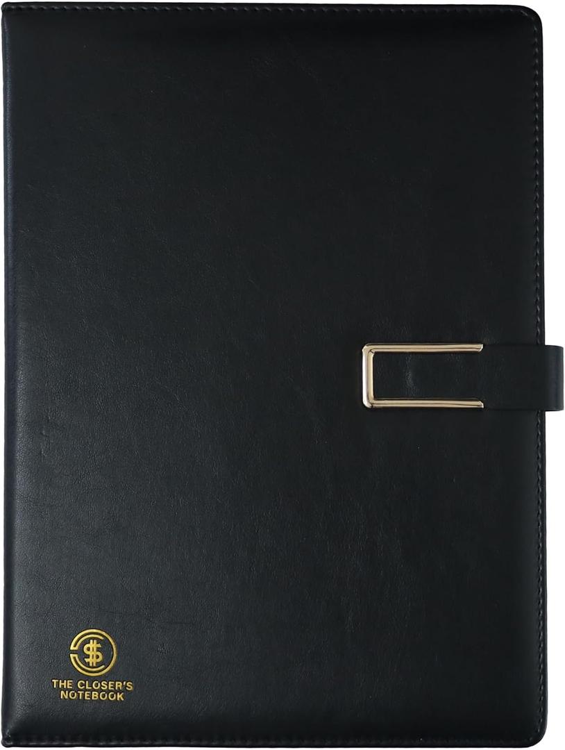The Closer's Notebook: Sales Journal & CRM Notebook for Sales Reps, Sales man tracking, Prospecting, follow up notebook, Overcoming objections, Goal setting planner & Sales Log book (BLACK)