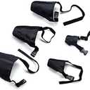ewinever 5Pcs/Set Adjustable Breathable Safety Small Medium Large Extra Dog Muzzles for Anti-Biting Anti-Barking Anti-Chewing Safety Protection(Black)