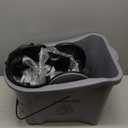 HOMCOM 9.5 Gallon (38 Quart) Mop Bucket with Wringer Cleaning Cart, 4 Moving Wheels, 2 Separate Buckets, & Mop-Handle Holder, Grey