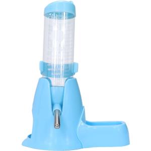 Litewoo Hamster Water Bottle with Food Container Base Hut No Drip Drinking Dispenser for Dwarf Hamster Rats Mouse Gerbil MiceBlue 125 ML Removable Base, 1 Pack