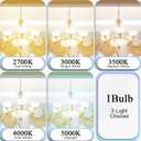 Color Selectable A19 LED Light Bulbs - Choose from 5 Colors Soft White to Daylight White. E26 Base, 60W, 800 Lumens, 85% Energy Saving for Indoor & Outdoor (2-Pack)
