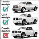APSVE Headlights Assembly compatible with 2009-2018 Dodge Ram 1500,2010-2018 Ram 2500 3500 Halogen Head light Headlamp Replacement, Black Housing Amber Corner