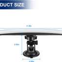 Car Rear View Mirror with Suction Cup, Anti Glare Wide Angle HD Auto Inside Rearview Mirror, 360 Degrees Adjustable Reduce Blind Spots, Universal for Vehicle, Marine, Boat, Truck, SUV, Van