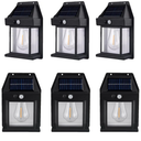 niccryle Solar Wall Light Outdoor Motion Sensor Light with 3 Modes Waterproof Porch Lights for Garden Patio Outside Fence Shed (Pack of 6)