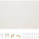 OWLKELA Linen Cork Bulletin Board, 24"x 36", White Frame | Corkboard, Vision Board, Ideal for School, Home and Office