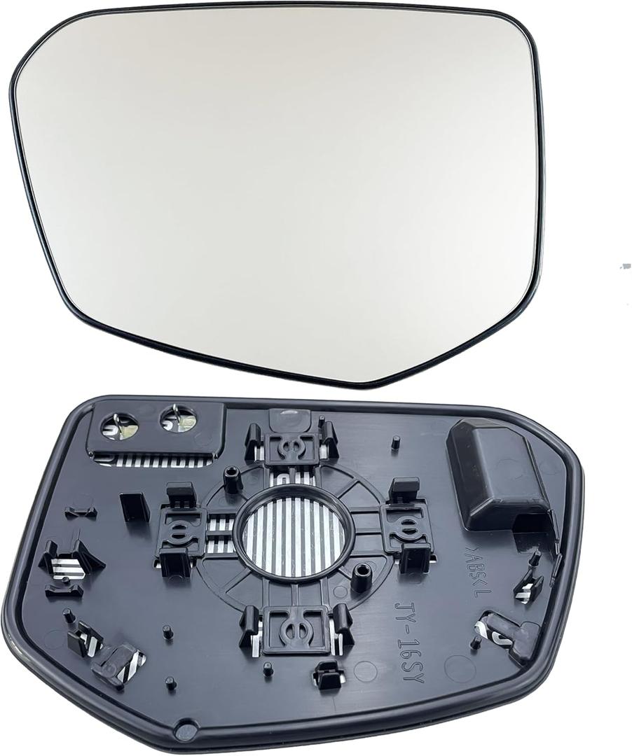 Civic Driver Side Mirror Glass Compatible with 2016-2021 Honda Civic, 2019-2022 Honda Crider, 2018-2022 Honda Envix Heated Left Side Mirror Glass with Rear Holder