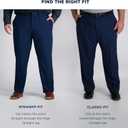 Haggar Men's Premium No Iron Khaki Classic Fit Flat Front Casual Pant (Regular and Big & Tall Sizes) (42W x 30L, Black)