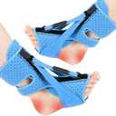 Plantar Fasciitis Night Splint-Upgrade 3 Adjustable Planter Facetious Relief Brace,Plantar Fasciitis Relief Women Men Straps,Support Relief Foot Drop Achilles Tendonitis Day Night(Blue-2PC)