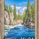 Rustic 16x24 Picture Frame, Reclaimed Barnwood Photo Frame with Plexiglass, Distressed Natural Wood Frame for Wall Mount, Farmhouse Country Home Office Cabin Dcor