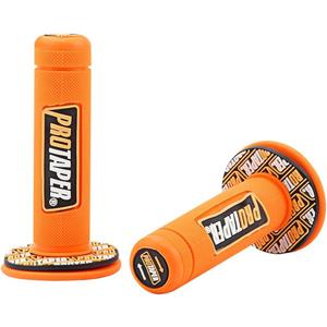 7/8" Motorcross Handle Grips Dirt Bike 22mm 24mm Truster Grips Motorcycle Ergonomic Bar End Non Slip Grip Gel Gep Scooter Cruiser Racing Mountain (Pro taper, Orange)
