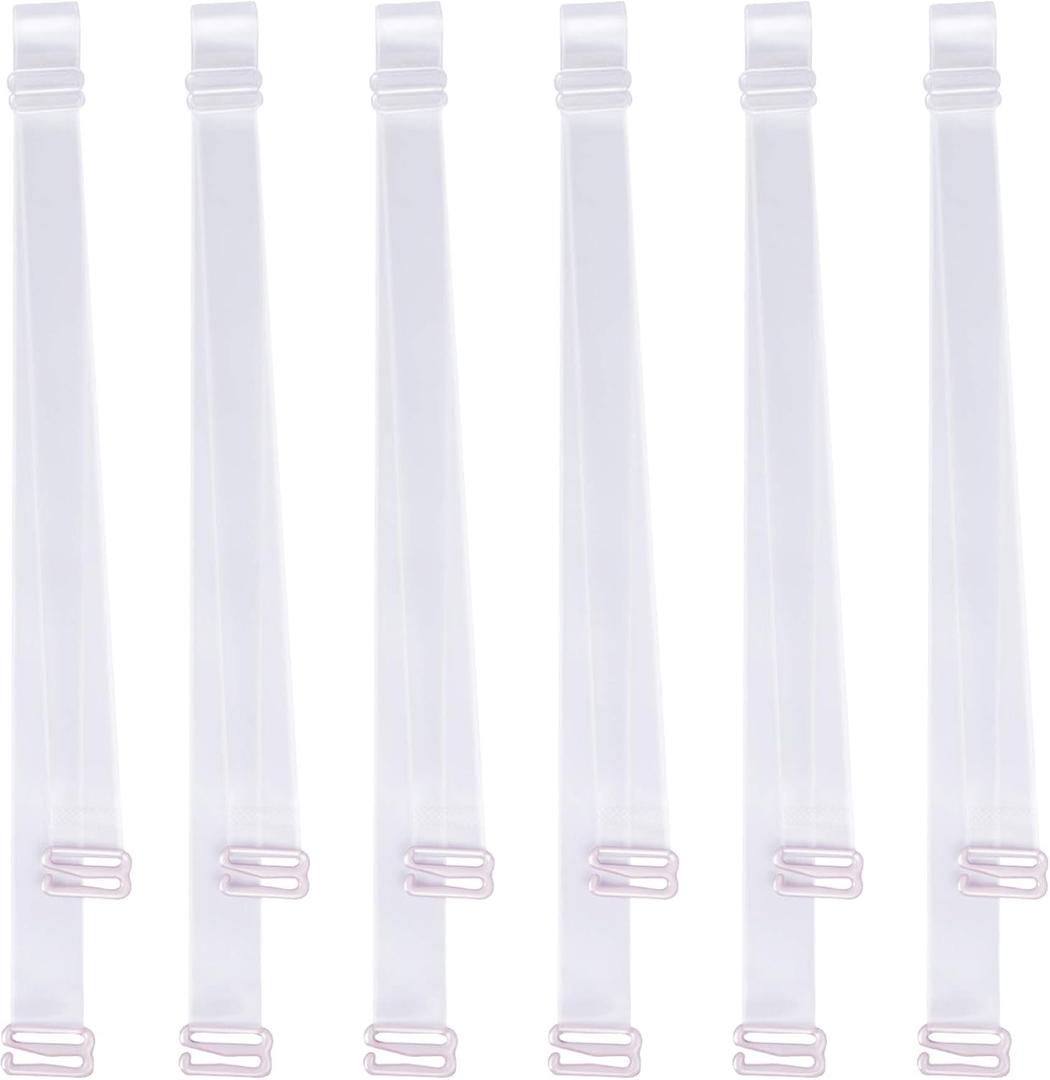Clear Bra Straps, 3-Pairs Invisible Non-Slip Adjustable Bra Straps for Strapless Bra