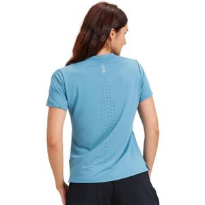 Yoga Women Short Sleeve T-Shirts UPF 30+ Sun Protection Quick Dry Athletic Running Workout Tops Ultra-Soft (XXL)