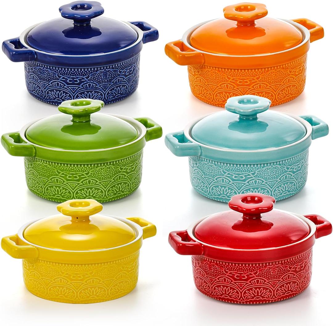 6pc Ceramic Mini Pots