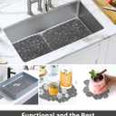 Bligli Pebble Sink Mat for Stainless Steel/Ceramic Sinks, 2 Pack PVC Sink Protectors Mats for Bottom of Kitchen Sink, Dish Drying Mat for Dishes and Glassware, 15.7 x 11.8 inch, Grey