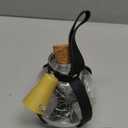 Geyoga Halloween Witch Potion Bottles Wizard Staff Solar Light up Medieval Renaissance Witch Accessories Dark Magic Cork Bottle with Belt Decor(Black with Purple Light)