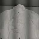 Womens Victorian Vintage Long Sleeve Shirt Ruffle Stand Collar Blouse Medieval Gothic Tops (Small, White)