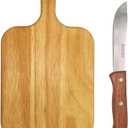 MATTSTONE HILL Acacia Cheese Knife Board Set - Soft & Semi Hard Cheese Knife, Charcuterie Board, Wood Serving Platter