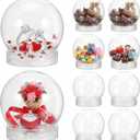 BESTOYARD 30 Pcs Snow Globe Jar, 3-Inch DIY Water Globes DIY Dome Fillable Screw Off Cap Empty for Valentines, Christmas Ornaments, Custom Party Craft