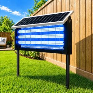 Large Solar Bug Zapper Outdoor for 4000 sq.ft Mosquito Zapper for Backyard, USB Rechargeable Fly Insect Trap, Waterproof Dusk-to-Dawn Auto On/Off for Patio Garden Camping RV