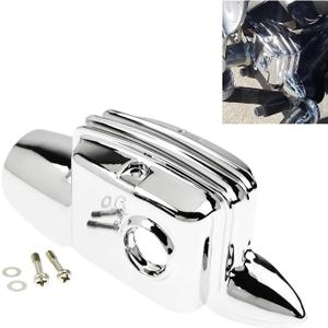 HDBUBALUS Motorcycle Chrome Rear Brake Master Cylinder Cover Fit for Harley Electra Glide Road Glide Road King FLHT FLHX FLHR 2008-Later