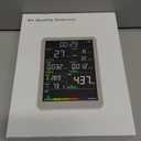 Indoor Air Quality Monitor, 5 in 1 Portable Smartair Quality Tester for CO2 | TVOC | HCHO | Temp | Hum for Home Cars Plants and Pets So On (White)