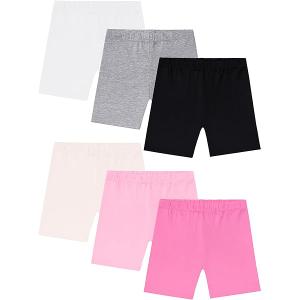 Resinta 8 Pack Girls Bike Shorts Under Dress Dance Cartwheel Shorts for Toddler Kids Summer Clothes Multicolor, 4-5T