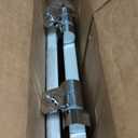 Mayfair Bennett Toilet Seat with Chrome Hinges, Slow Close Wood Seat, Secure Metal Hinges, Easy Install, Made in USA, Round, White