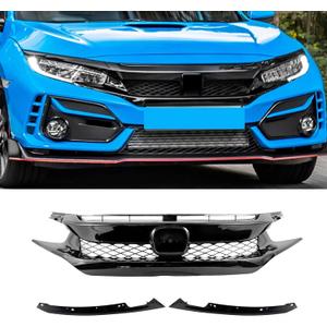 Front Bumper Grille For 2016-2018 Honda Civic Type R Style Grill