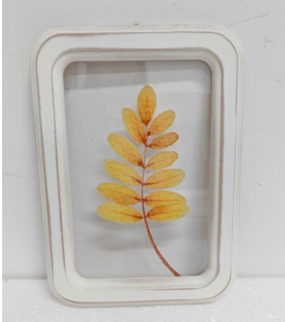Holiday Home 11.8 Inch Yellow Leaf Wall Decor (4pk)