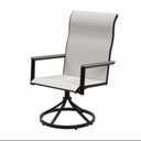 HD Designs Sutton Sling Outdoor Swivel Dining Chairs 2ct